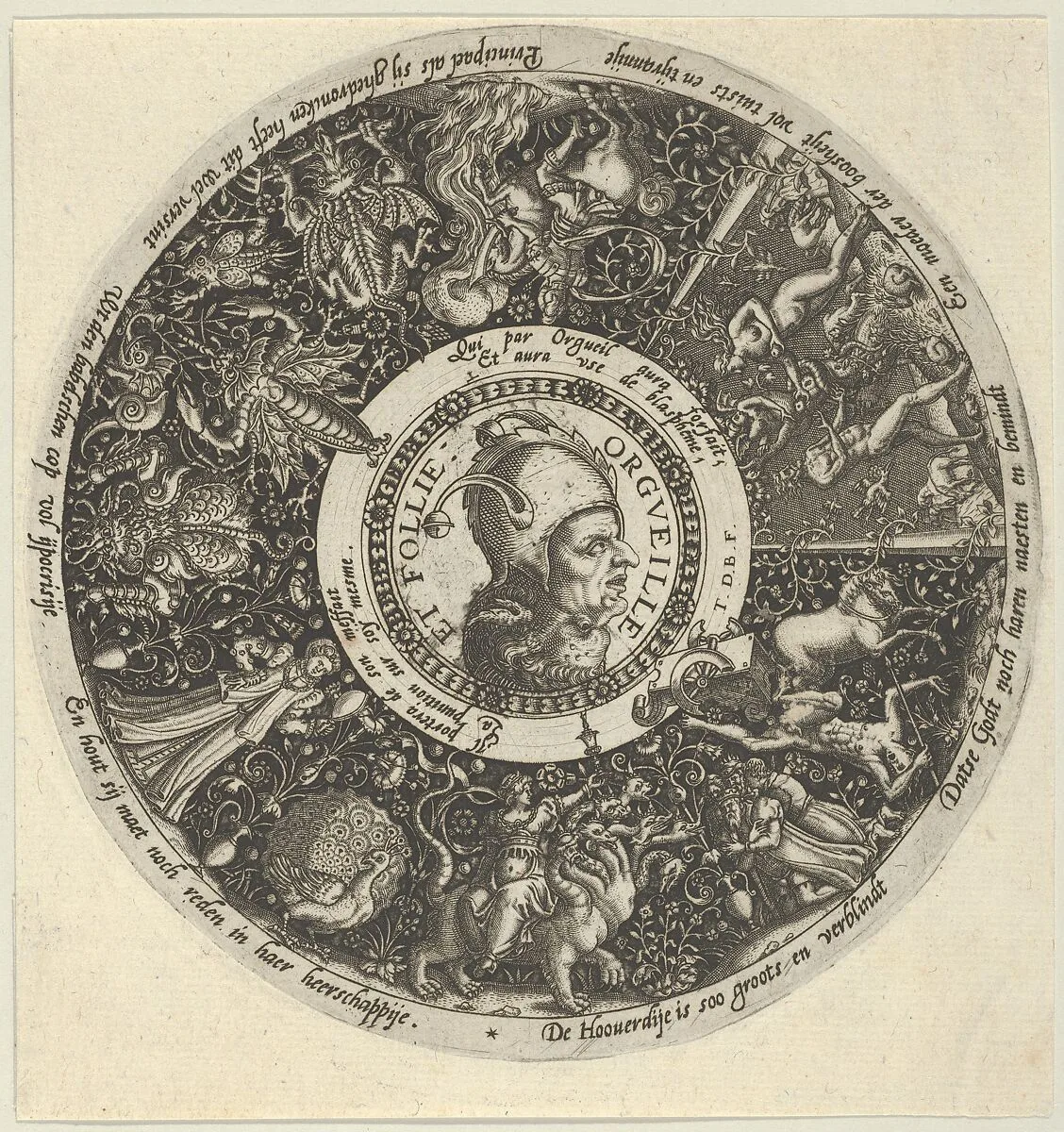 Pride and Folly, from a Series of Tazza Designs — Theodor de Bry