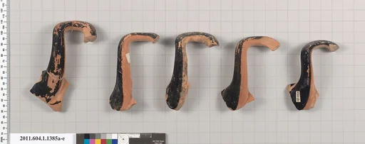 Terracotta fragments of kylikes (drinking cups)