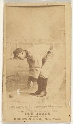 Crocan, Center Field, Chicago, from the Old Judge series (N172) for Old Judge Cigarettes