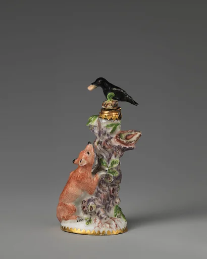 Fox and crow in a group