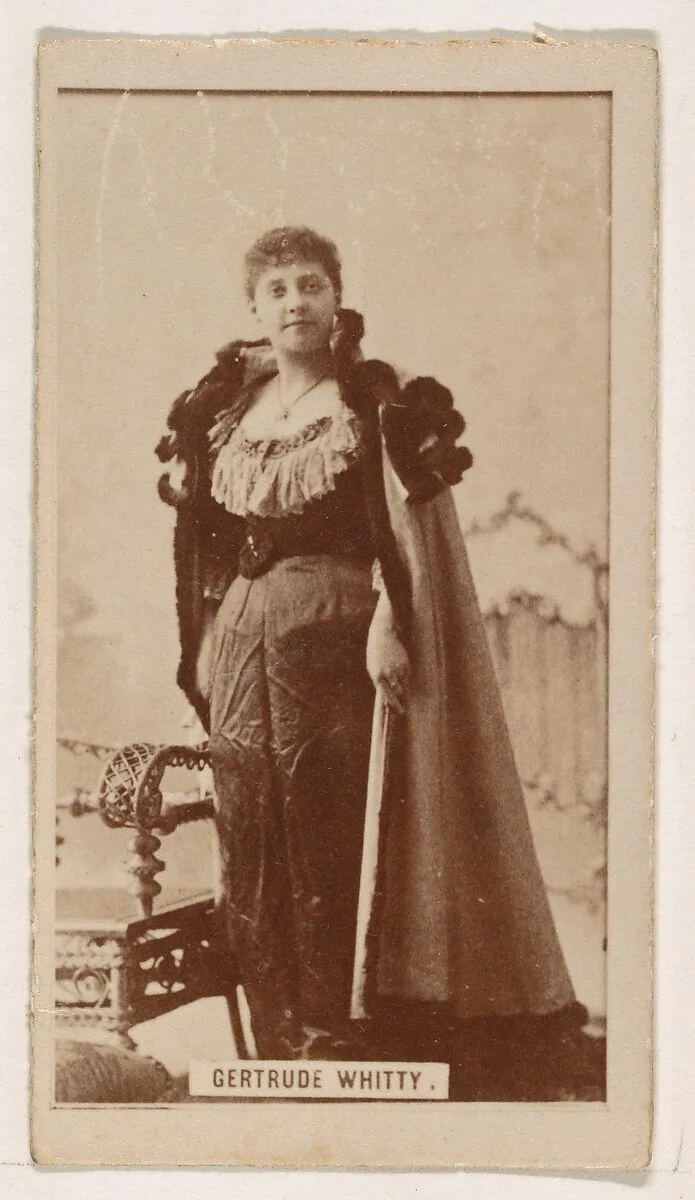 Gertrude Whitty, from the Actresses series (N245) issued by Kinney Brothers to promote Sweet Caporal Cigarettes — Kinney Brothers Tobacco Company