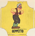 Geppetto, from the Disney Cartoon Characters bread end labels series (D290-6) — Walt Disney Productions