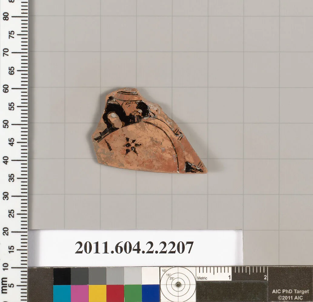 Terracotta fragment of a pot; unglazed on the inside — Unknown