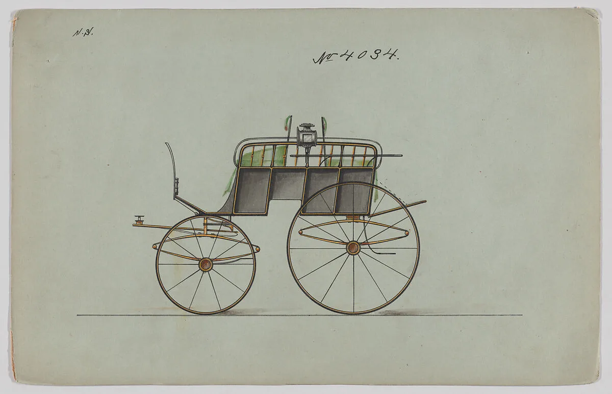 Design for Dos-a-dos Phaeton, no. 4034 — Brewster & Co.|Herman Stahmer