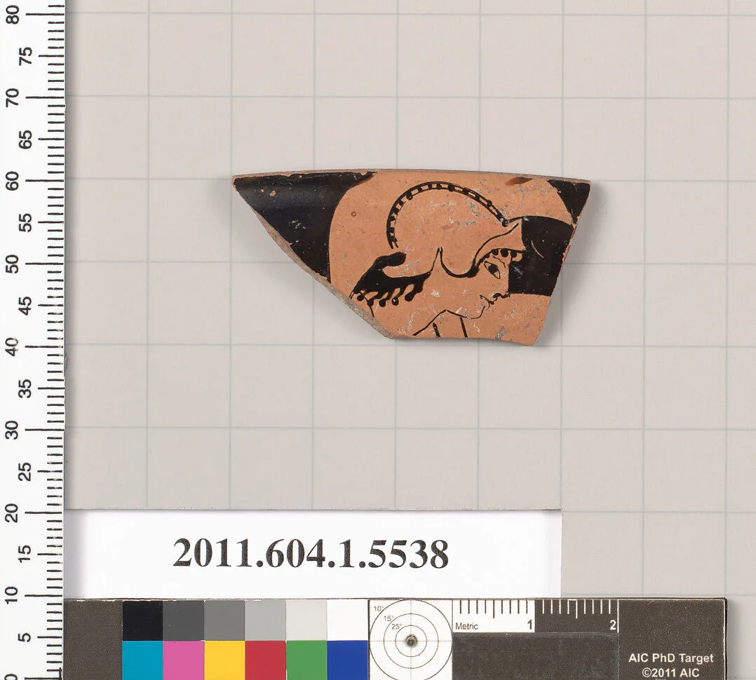 Terracotta rim fragment of a kylix (drinking cup) — Unknown