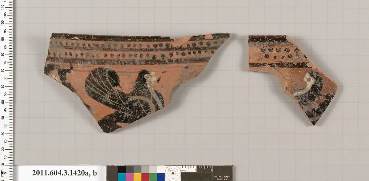 Terracotta rim fragments of a skyphos (deep drinking cup) — Unknown