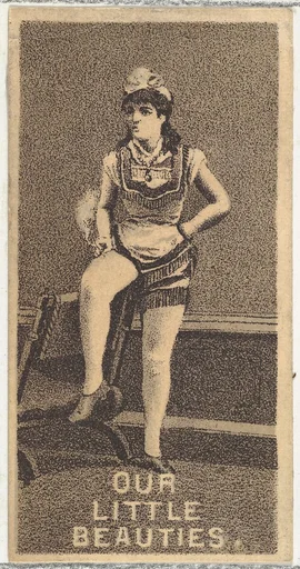 From the Actresses series (N57) promoting Our Little Beauties Cigarettes for Allen & Ginter brand tobacco products
