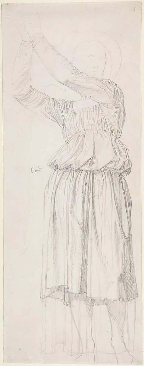 The Archangel Raphael (Study for a stained-glass window in the chapel of Notre-Dame de la Compassion-Saint-Ferdinand, Neuilly) — Jean Auguste Dominique Ingres