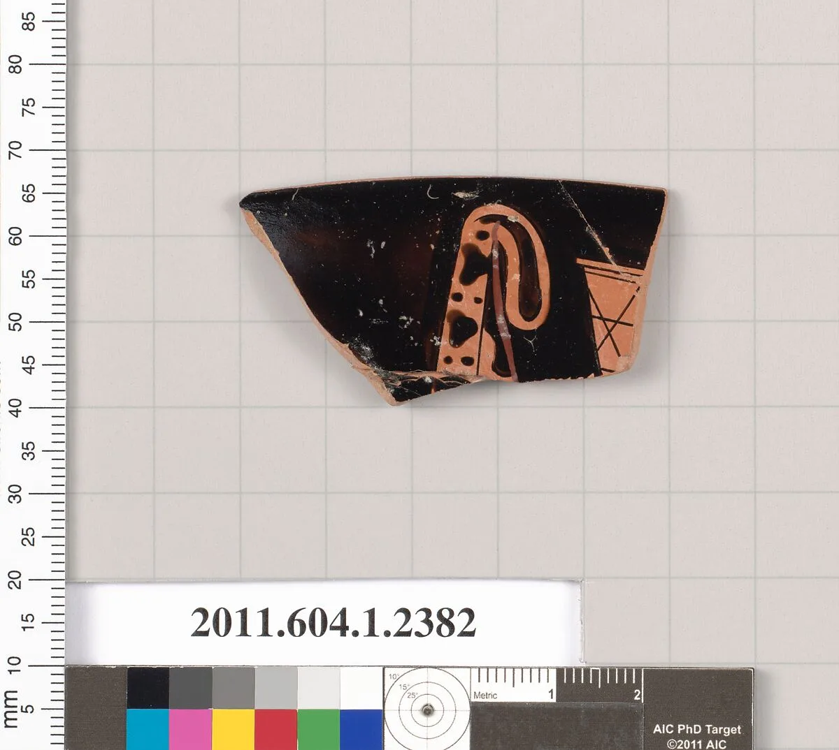 Terracotta rim fragment of a kylix (drinking cup) — Unknown