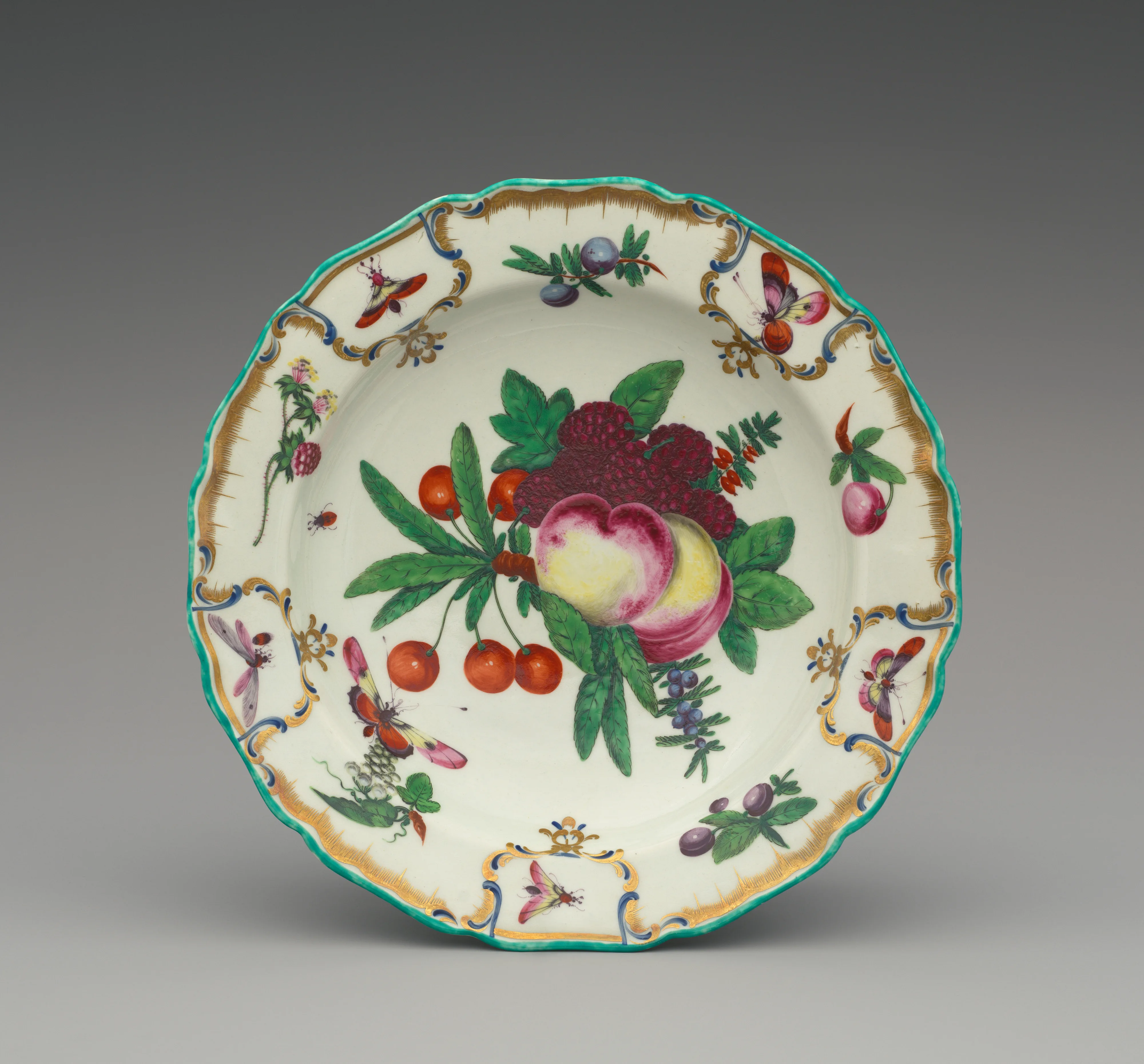 Plate (one of a pair) — Worcester factory