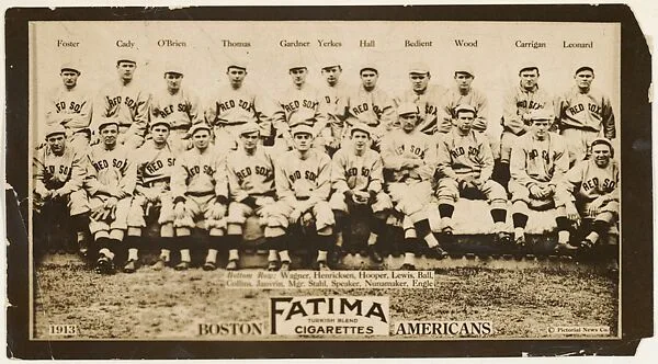 Boston Red Sox, American League, from the "Baseball Team" series (T200), issued by Liggett & Myers Tobacco Company to promote Fatima Turkish Blend Cigarettes — The Pictorial News Co.|Liggett & Myers Tobacco Company