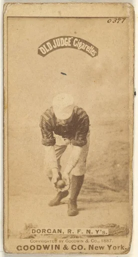 Michael Cornelius Dorgan, Right Field, New York, from the Old Judge series (N172) for Old Judge Cigarettes