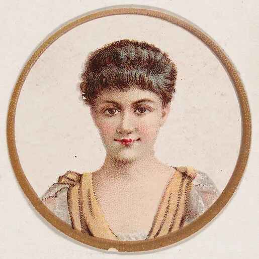 Portrait of woman, from the Novelties series (N228, Type 2) issued by Kinney Bros. — Kinney Brothers Tobacco Company