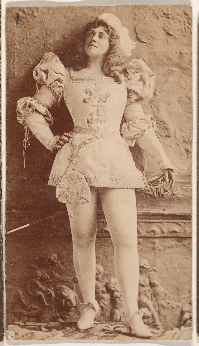 Actress wearing costume with sword, from the Actresses series (N668) — Unknown
