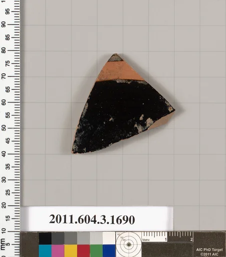 Terracotta fragment of a kylix: Band or lip cup (drinking cup)