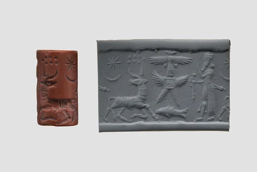 Cylinder seal with cultic scene