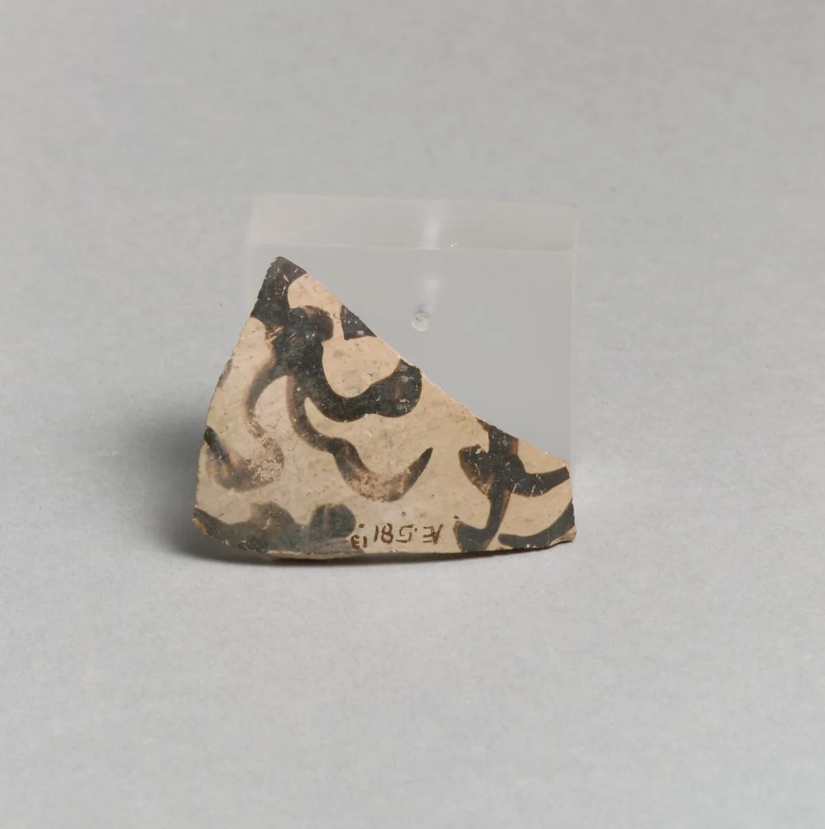 Terracotta vessel fragment with marine motif — Unknown