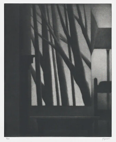 Still life w/chair and standing lamp — Robert Kipniss