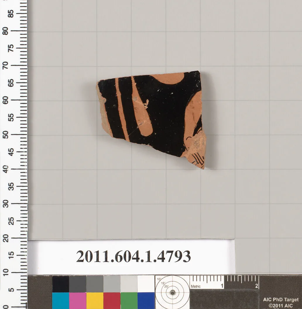 Terracotta fragment of a kylix (drinking cup) — Unknown