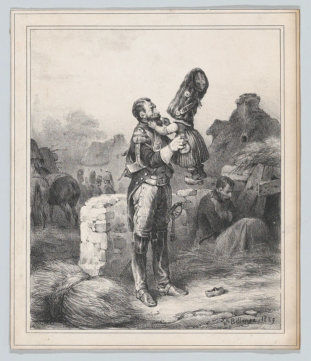 Soldier and small girl — Hippolyte Bellangé