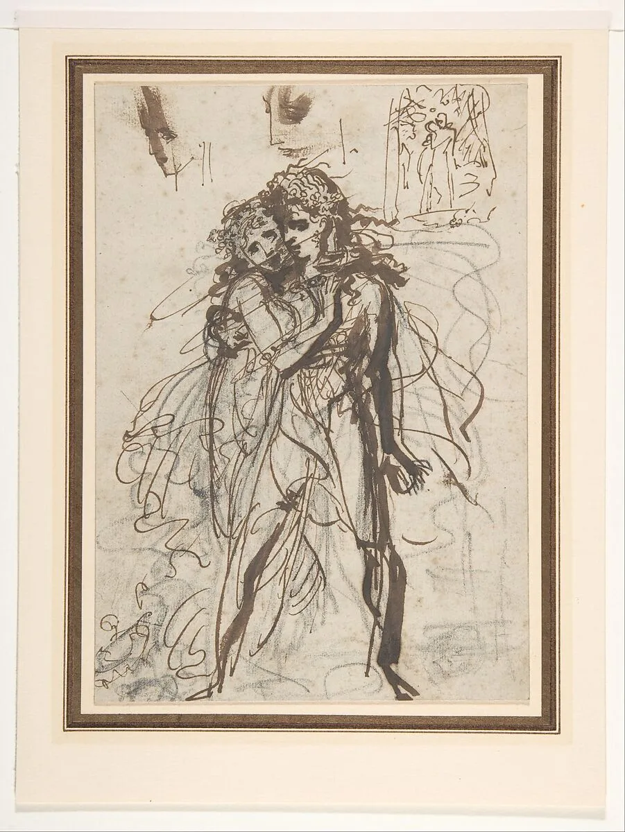 A Man and a Woman Embracing — baron Antoine Jean Gros