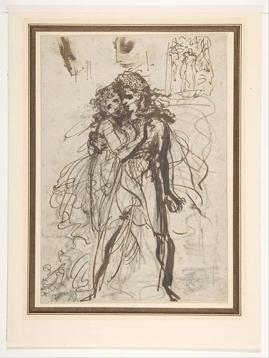 A Man and a Woman Embracing