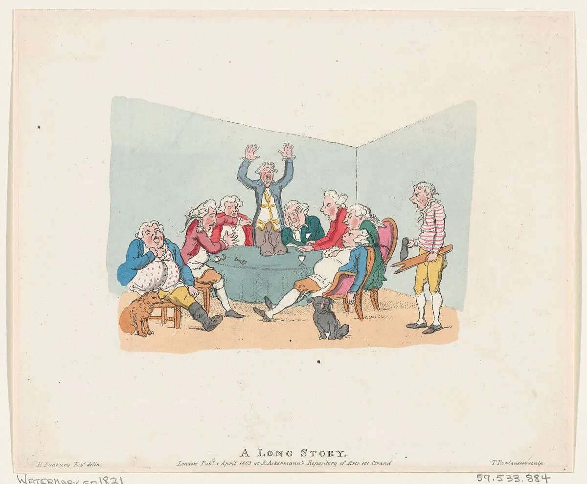 A Long Story — Rudolph Ackermann, London|Thomas Rowlandson|Henry William Bunbury