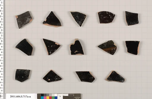 Terracotta fragments of kylikes (drinking cups)