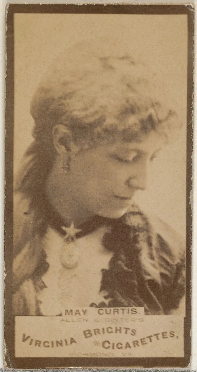 May Curtis, from the Actors and Actresses series (N45, Type 3) for Virginia Brights Cigarettes — Allen & Ginter