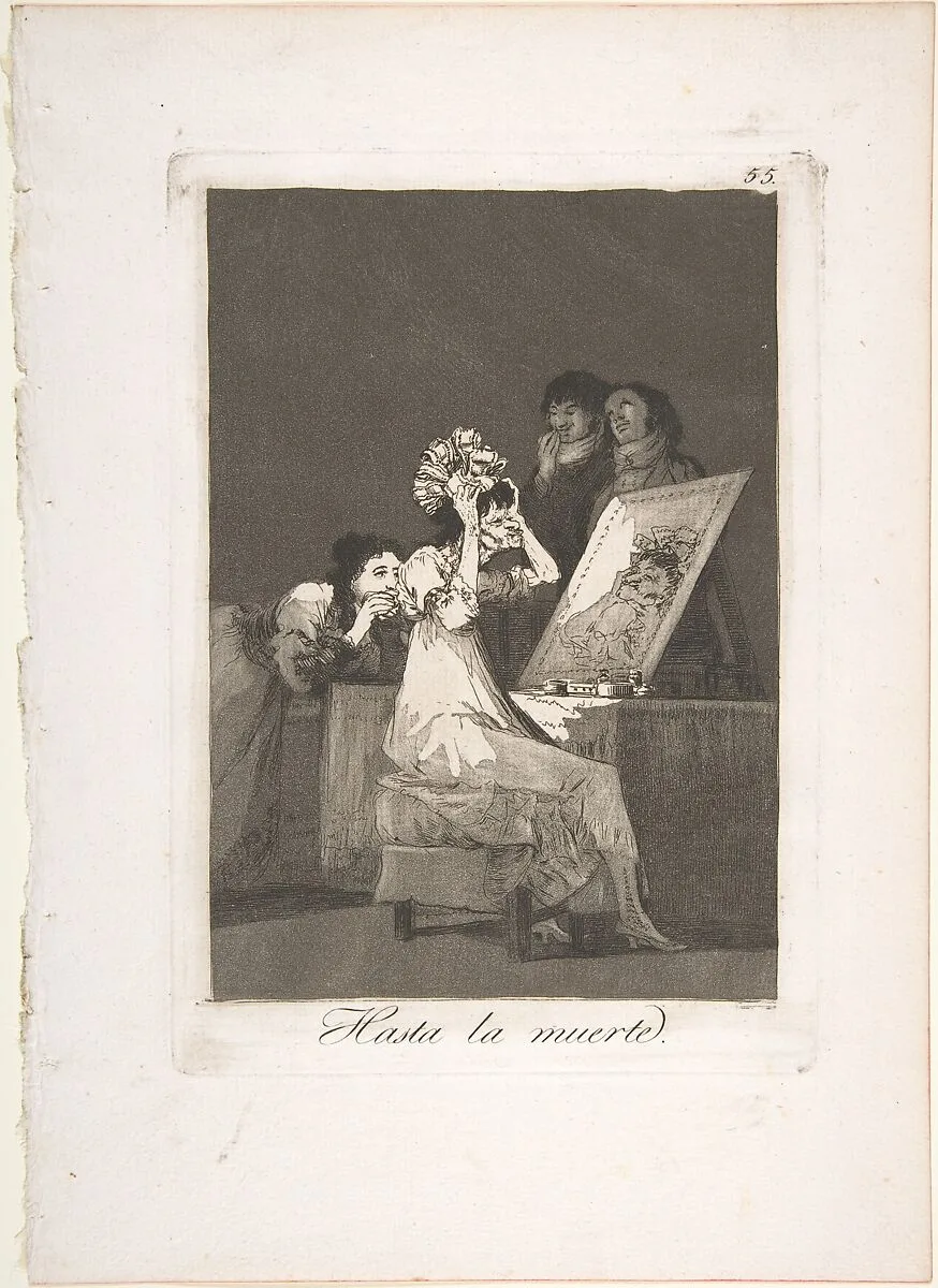 Plate 55 from "Los Caprichos": Until death (Hasta la muerte) — Goya (Francisco de Goya y Lucientes)