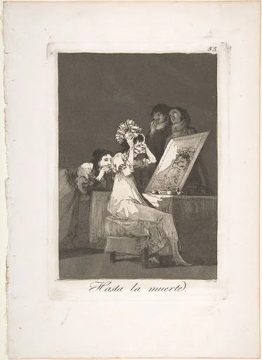 Plate 55 from "Los Caprichos": Until death (Hasta la muerte)