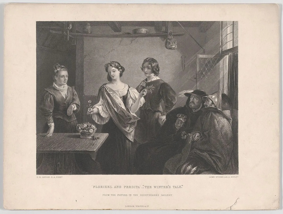Florizel and Perdita – "The Winter's Tale," from "The Art Journal" — Charles Robert Leslie|Lumb Stocks|Virtue & Co.|William Shakespeare