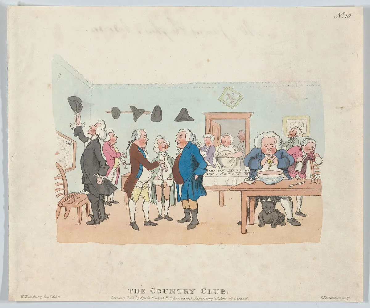 The Country Club — Rudolph Ackermann, London|Henry William Bunbury|Thomas Rowlandson