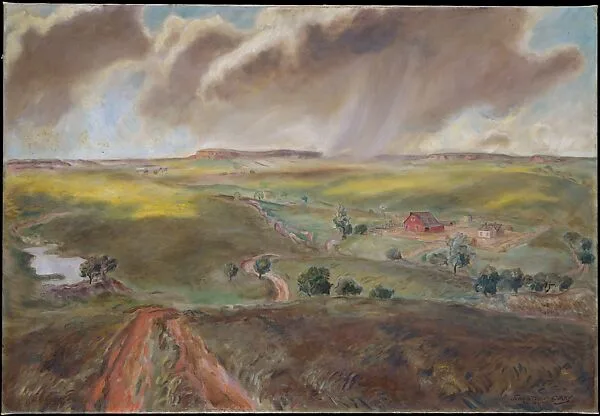 Spring Shower (Western Kansas Landscape) — John Steuart Curry