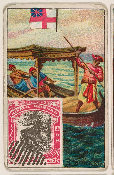 The Mail in North Borneo, bakery card from the Stamps and Mail Carriers of All Nations series (D73), issued by the Rochester Baking Company — Rochester Baking Company