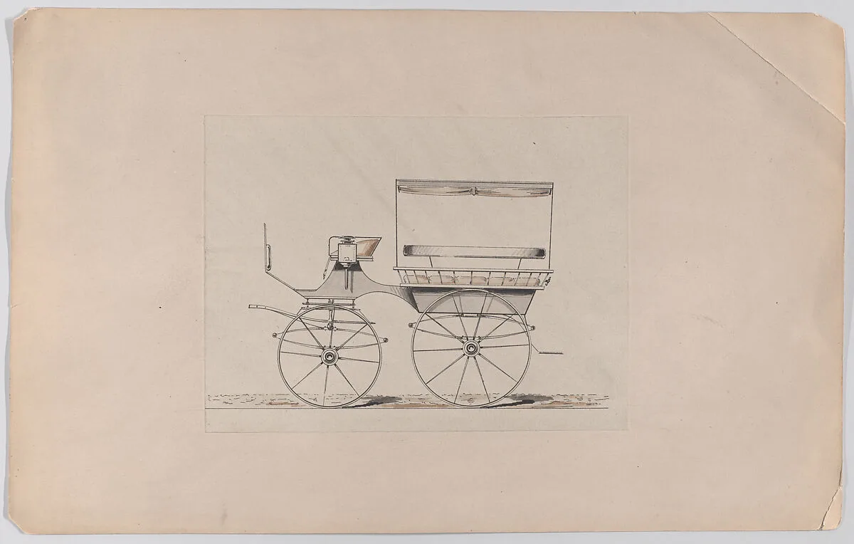 Design for Wagonette with Canopy Top (unnumbered) — Brewster & Co.