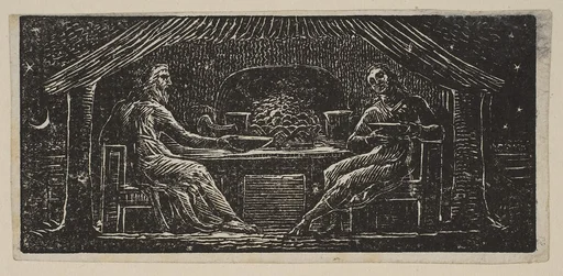 Thenot and Colinet Eat Their Evening Meal, from Thornton's "Pastorals of Virgil"