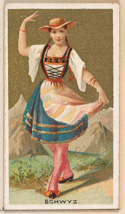 Schwyz, from the Dancing Girls of the World series (N185) issued by Wm. S. Kimball & Co. — William S. Kimball & Company