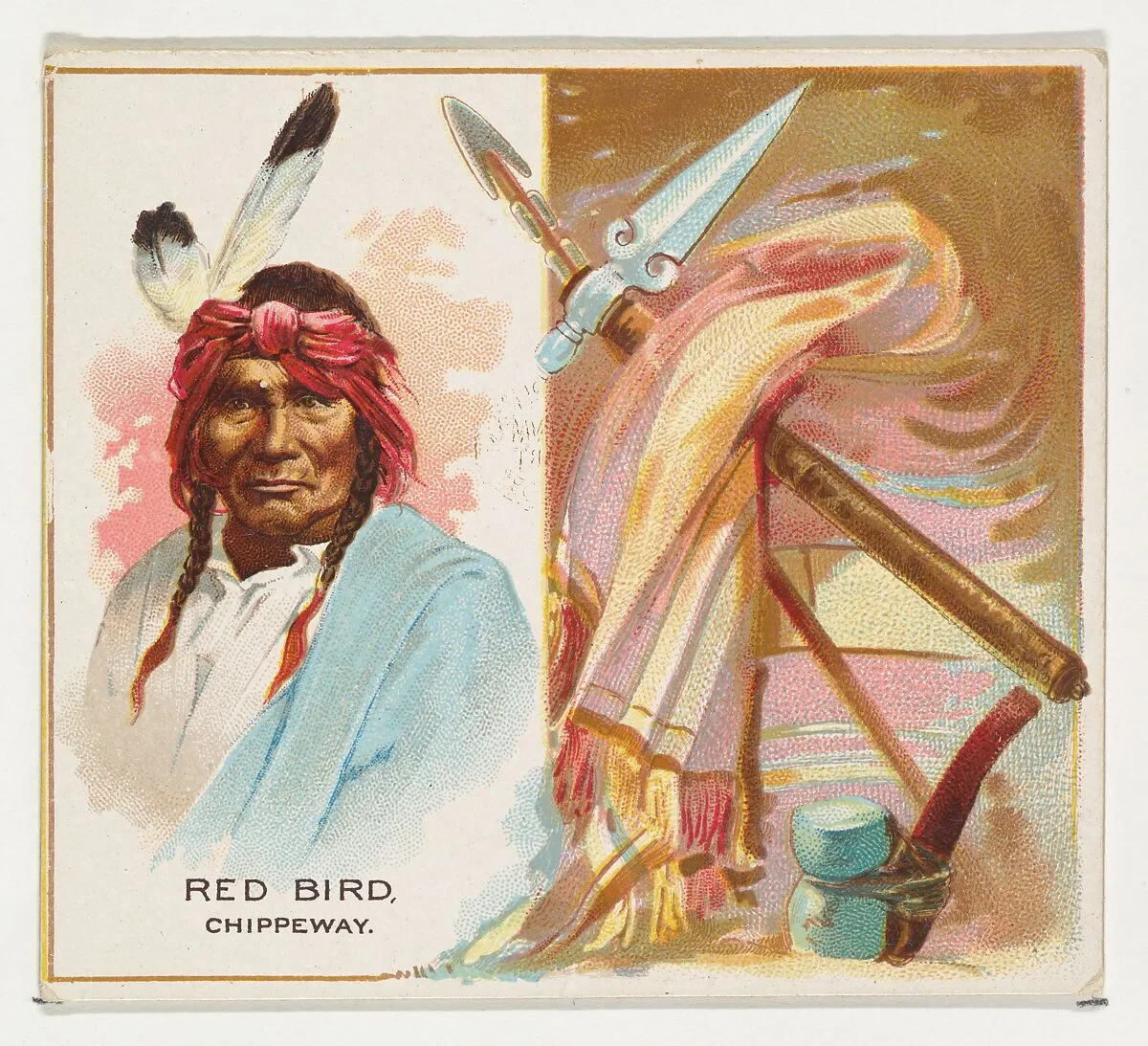 Red Bird, Chippeway, from the American Indian Chiefs series (N36) for Allen & Ginter Cigarettes — Allen & Ginter