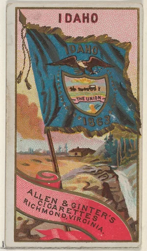Idaho, from Flags of the States and Territories (N11) for Allen & Ginter Cigarettes Brands