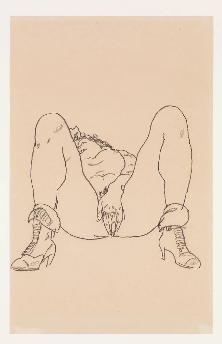 Reclining Nude with Boots — Egon Schiele