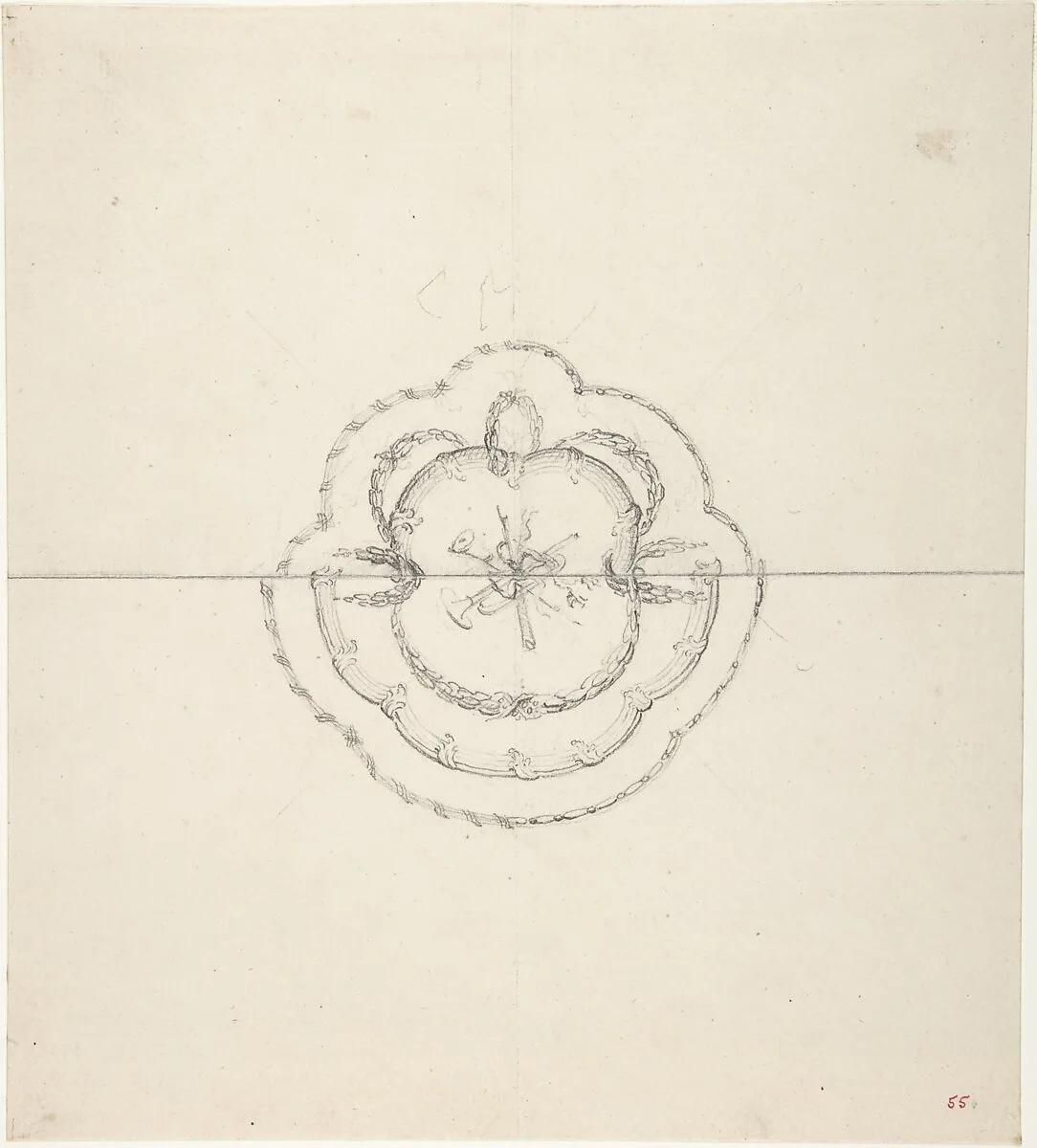 Design for a Plate — Anonymous, French, 18th century