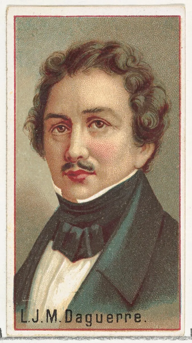 L. J. M. Daguerre, printer's sample for the World's Inventors souvenir album (A25) for Allen & Ginter Cigarettes — Allen & Ginter