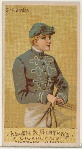 Sir R. Jardine, from the Racing Colors of the World series (N22a) for Allen & Ginter Cigarettes