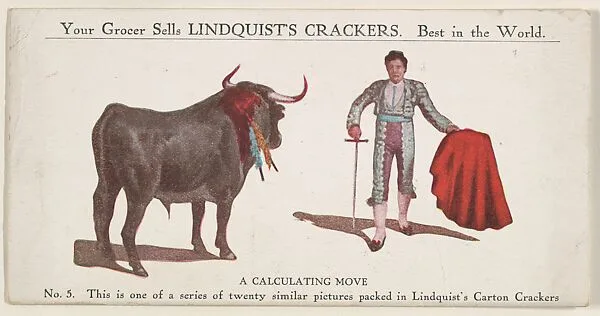 A Calculating Move, No. 5, bakery card from the Post Cards series (D66), issued by the Lindquist Cracker Company — Lindquist Cracker Company