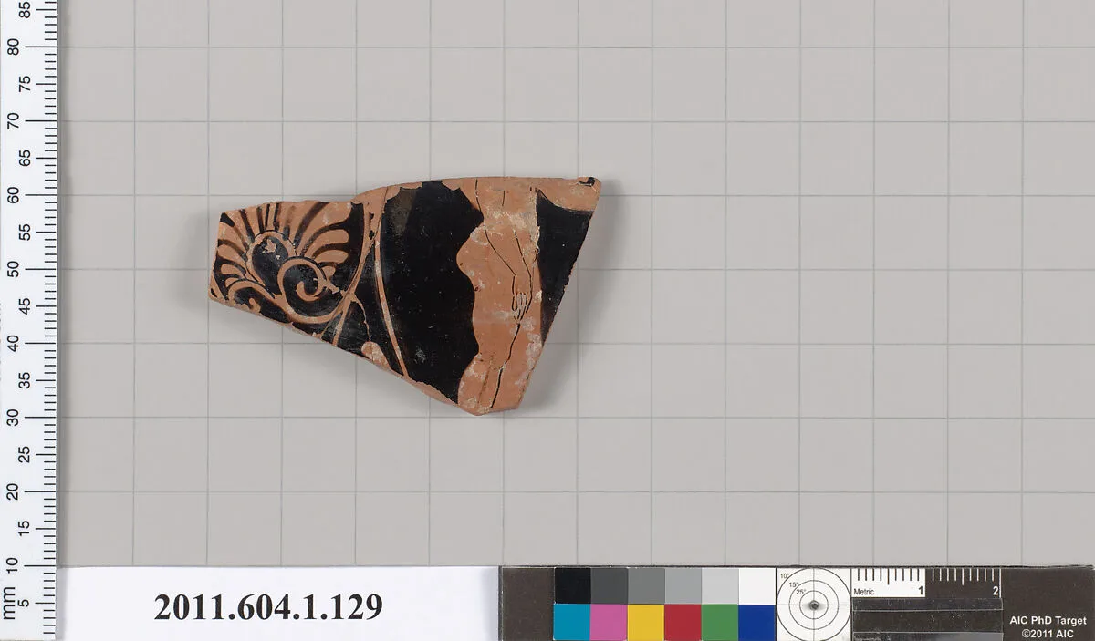 Terracotta fragment of a kylix (drinking cup) — Unknown