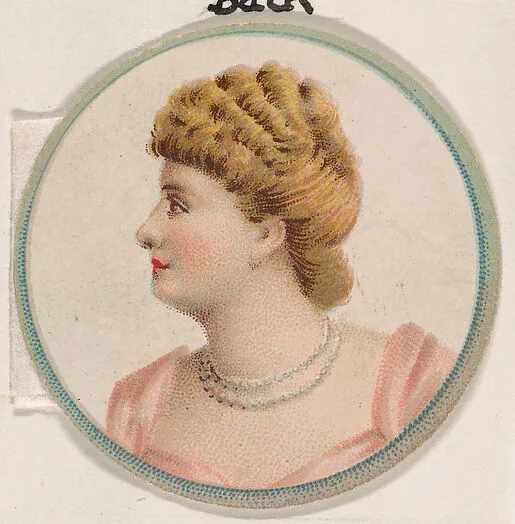Portrait of woman, from the Novelties series (N228, Type 2) issued by Kinney Bros. — Kinney Brothers Tobacco Company