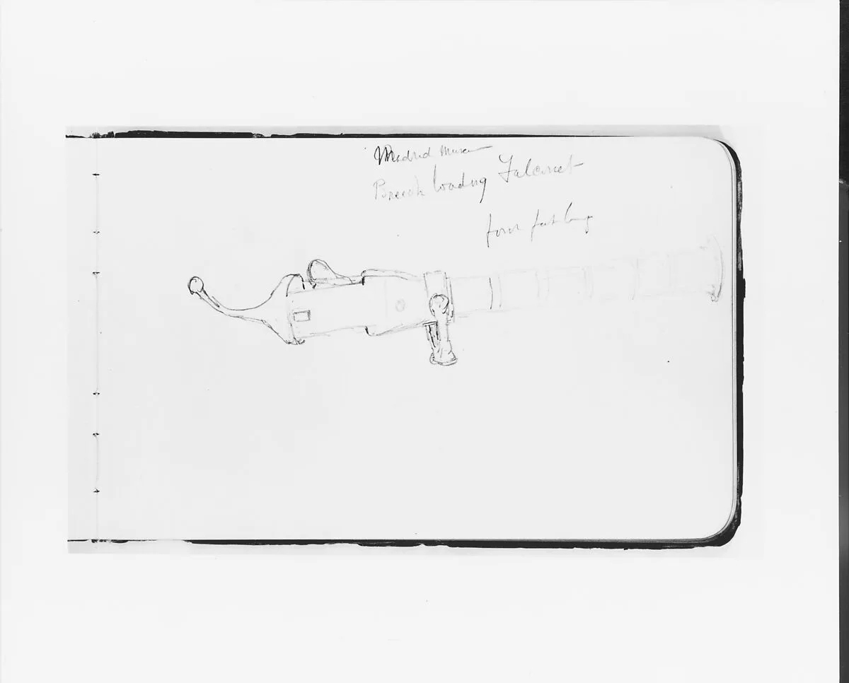 Breech Loading Falconet (from Sketchbook) — Albert Bierstadt