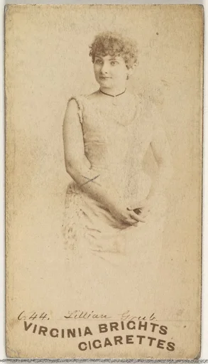Card 644, Lillian Grub, from the Actors and Actresses series (N45, Type 1) for Virginia Brights Cigarettes