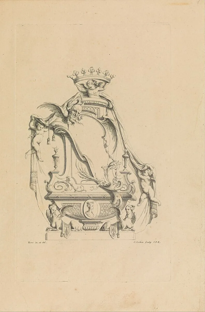 Cartouches Nouvellement Inventez par J.B. Toro — Jean Bernard Toro|Charles Nicolas Cochin I|Jacques-Nicolas Le Pas Dubuisson